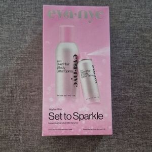 Silver Hair & Body Glitter Spray Set